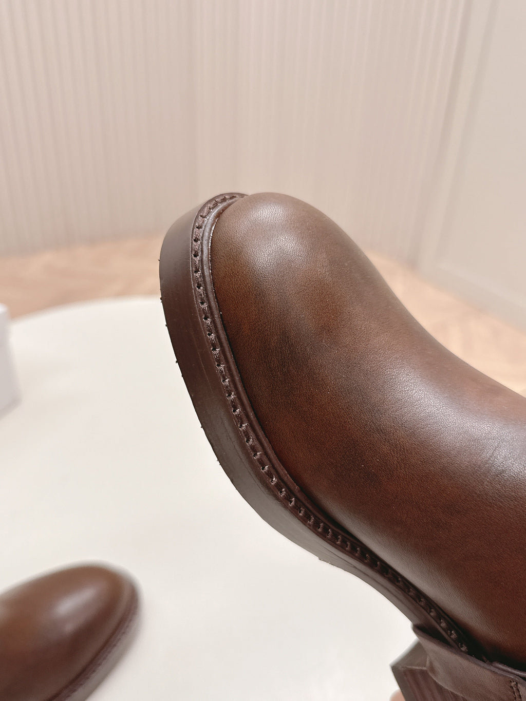 CHLOÉ 26S BOOTS 45 MM IN DARK BROWN CALFSKIN