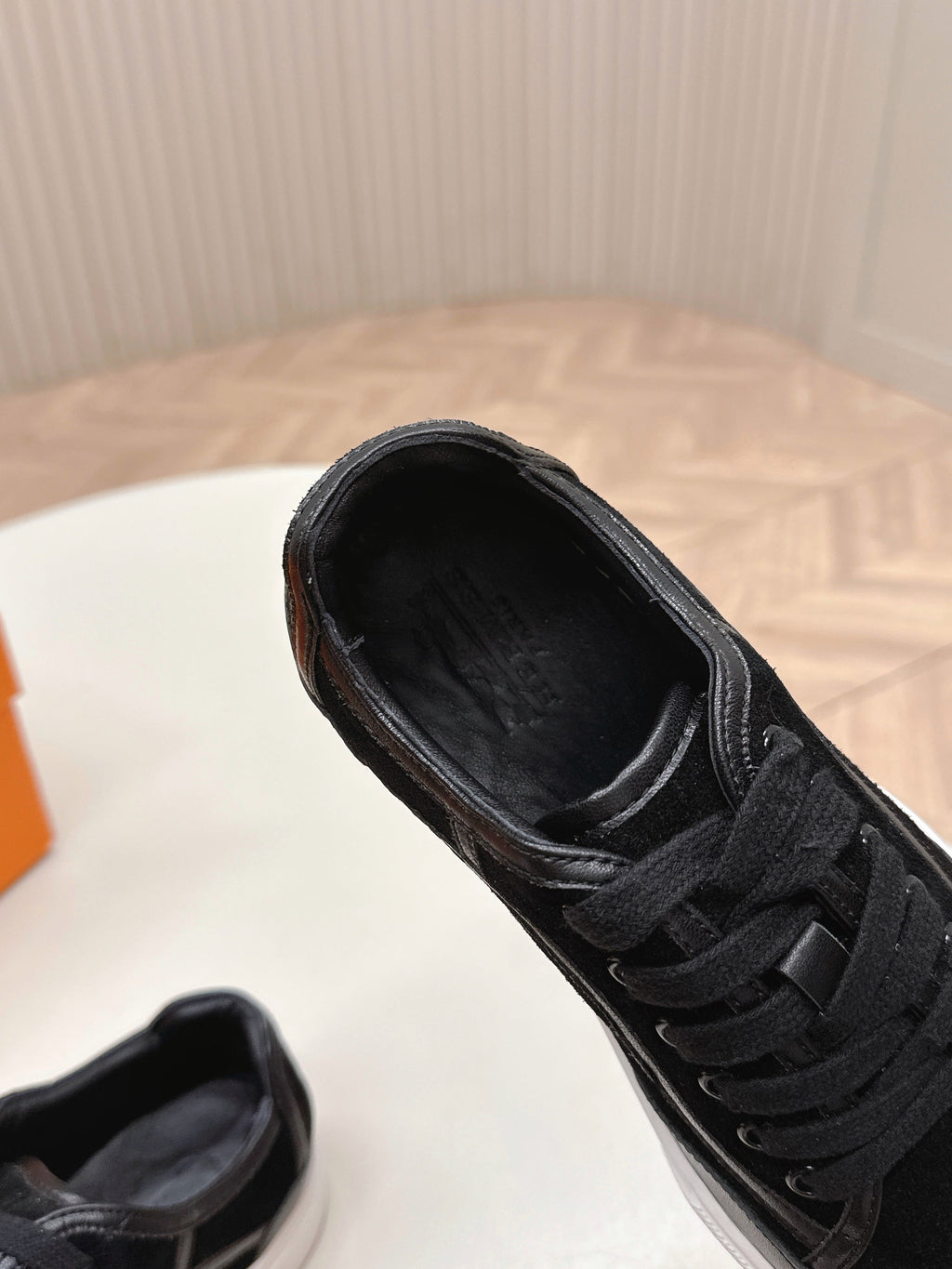 HM 25S SNEAKER LOW SPORTS IN BLACK SUEDE MIX LAMBSKIN