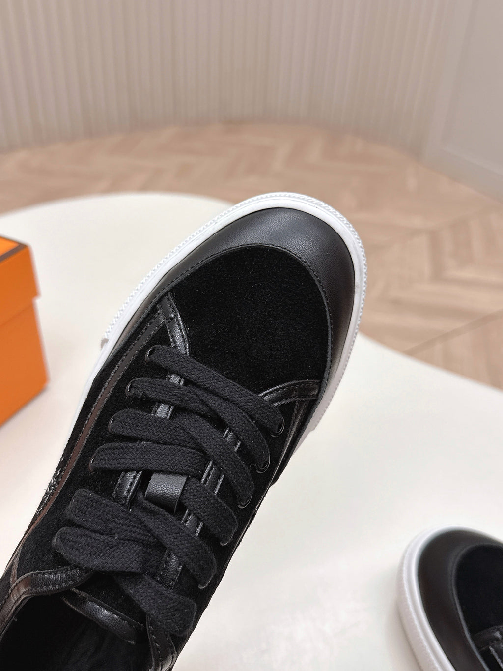 HM 25S SNEAKER LOW SPORTS IN BLACK SUEDE MIX LAMBSKIN