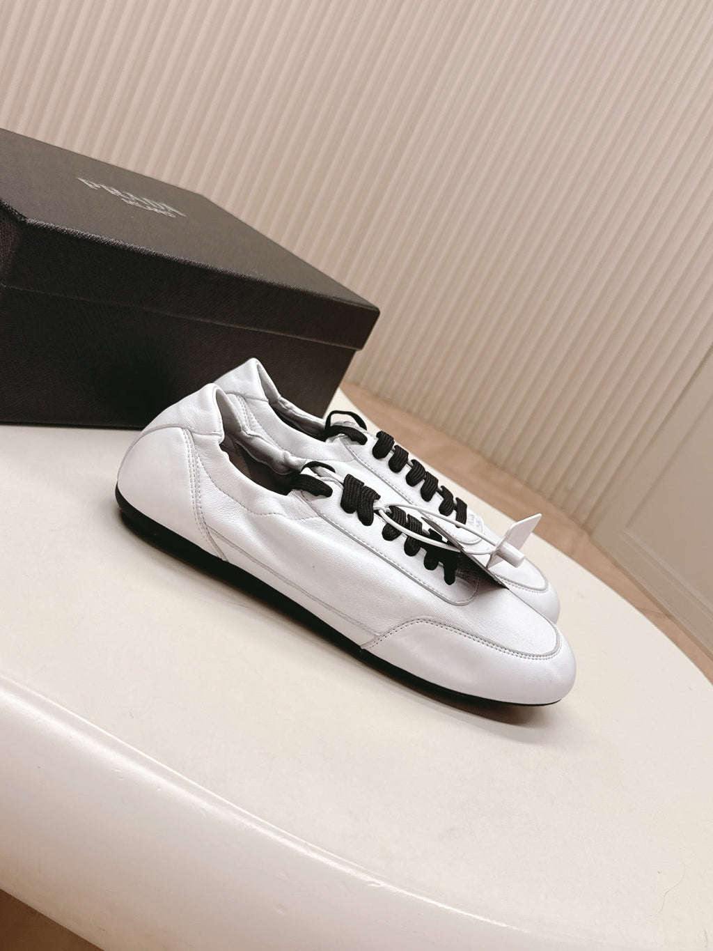 PRADA 26S MARY JANE SHOES IN WHITE CALFSKIN