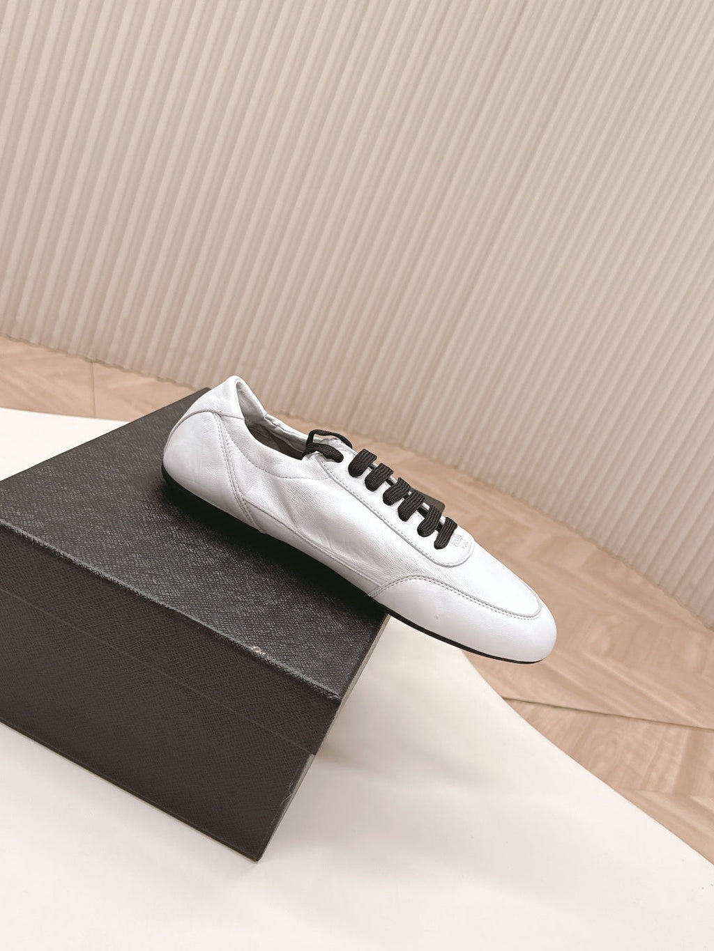 PRADA 26S MARY JANE SHOES IN WHITE CALFSKIN