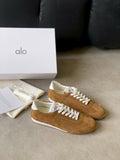 ALO 25S SUNSET SNEAKER IN BROWN SUEDE