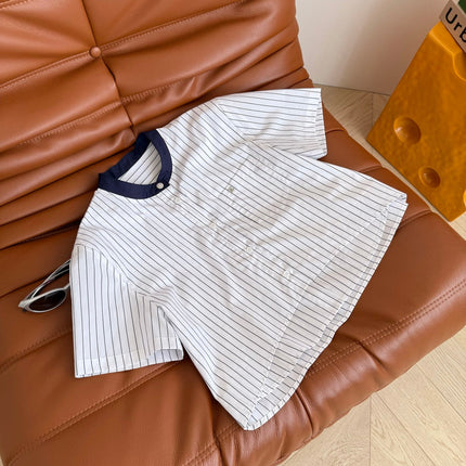 CC 25 Strped Shirt White Cotton