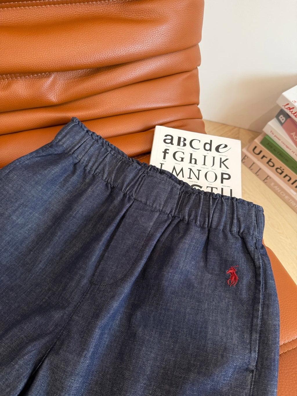 COTTON SHORTS WITH PONY EMBROIDERY NAVY 265773