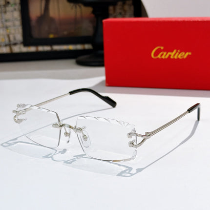 CARTIER 26S RIMLESS GEOMETRIC FRAME IN METAL 441534