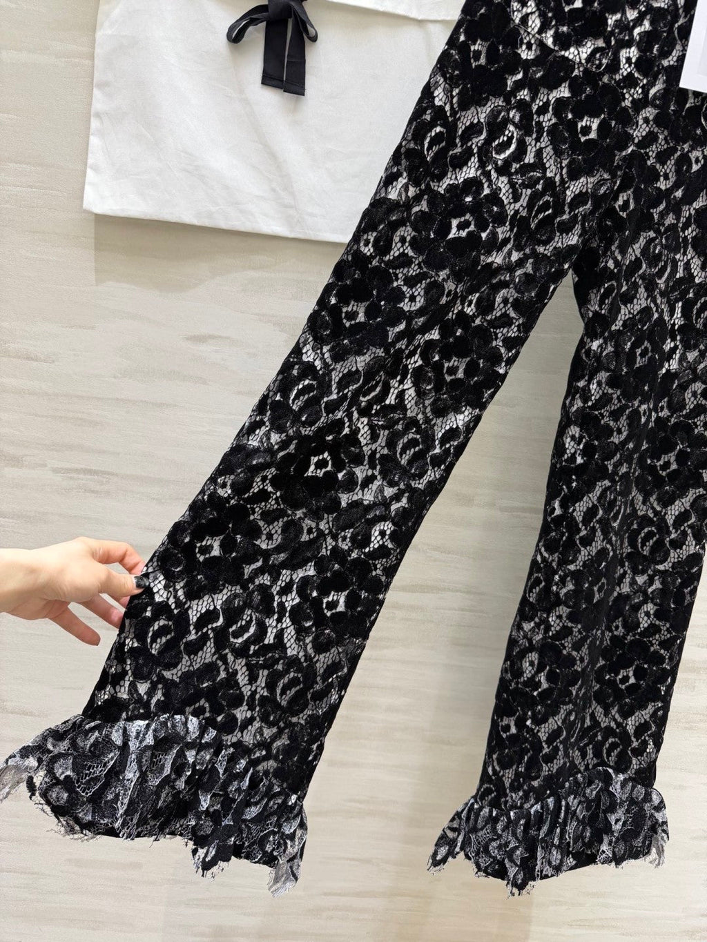CHANEL 26S LACE FLARED PANTS STYLE 1026