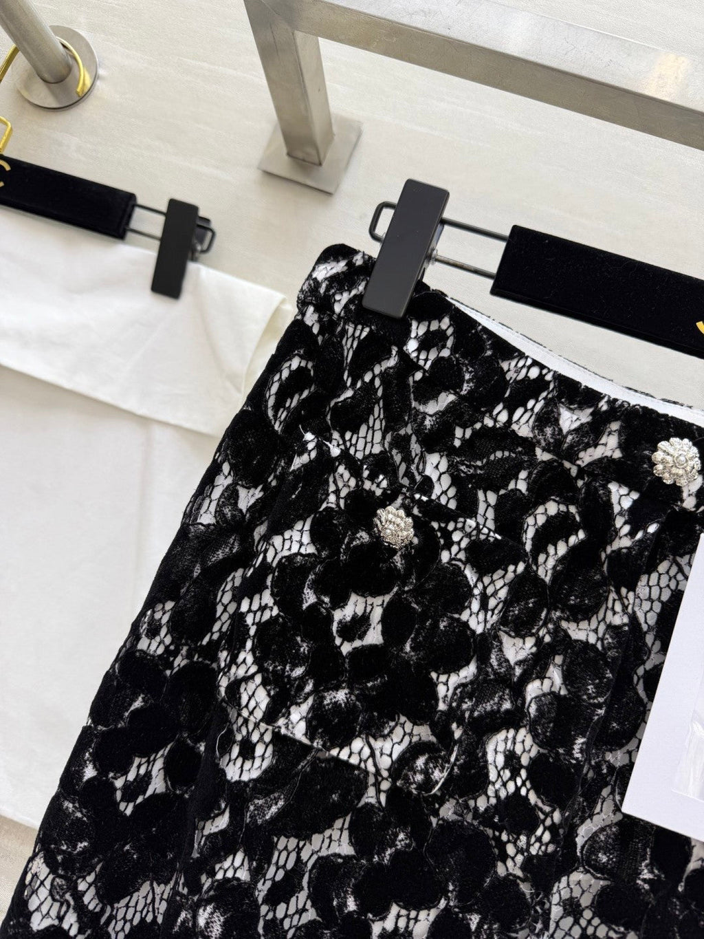 CHANEL 26S LACE FLARED PANTS STYLE 1026