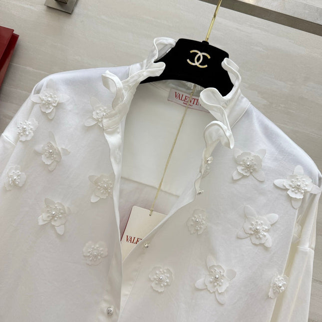 VALENTINO 26S RUFFLED COLLAR SHIRT 139