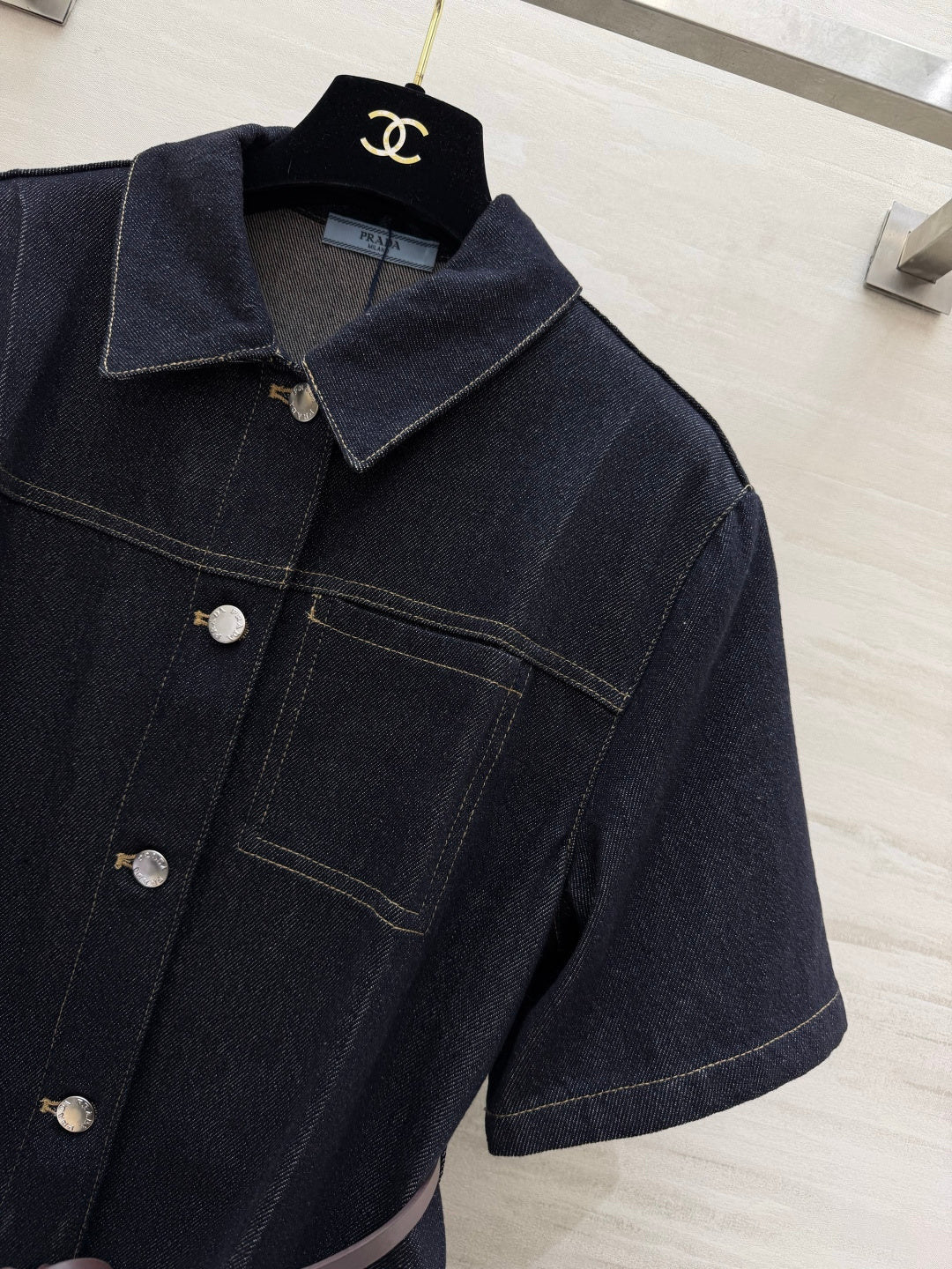 PRADA 26S DENIM SHIRT DRESS STYLE 897