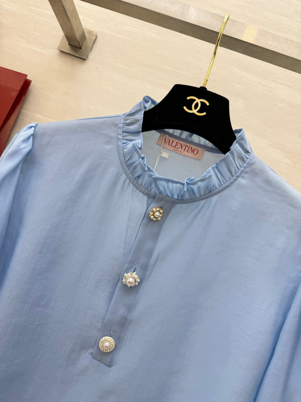 VALENTINO 26S RUFFLED COLLAR SHIRT 127