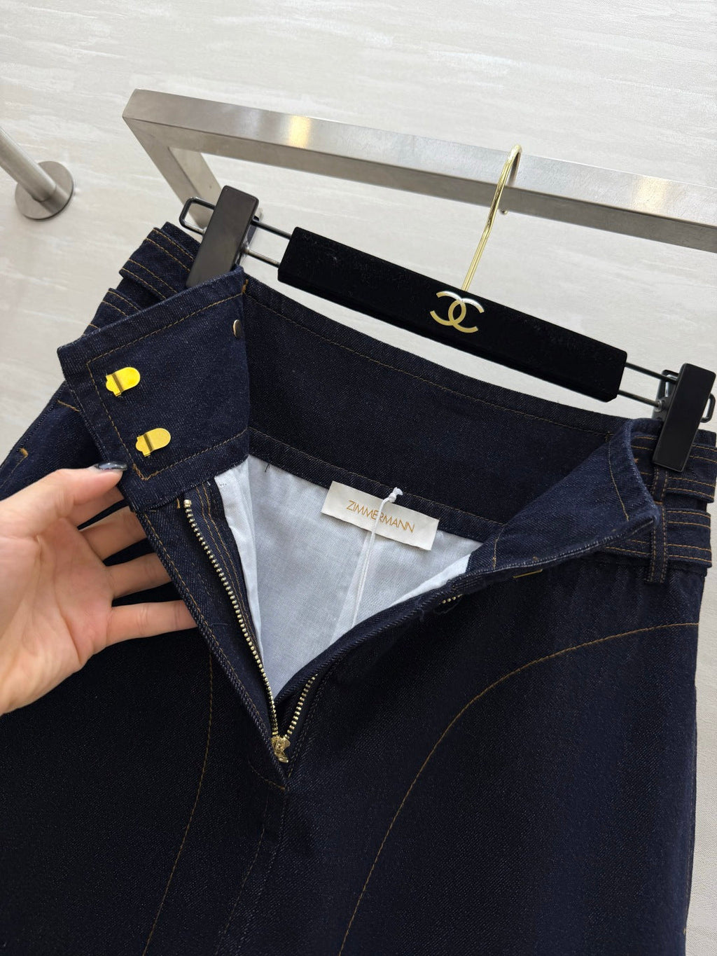 ZIMMERMANN 26S DENIM SKIRT STYLE 40