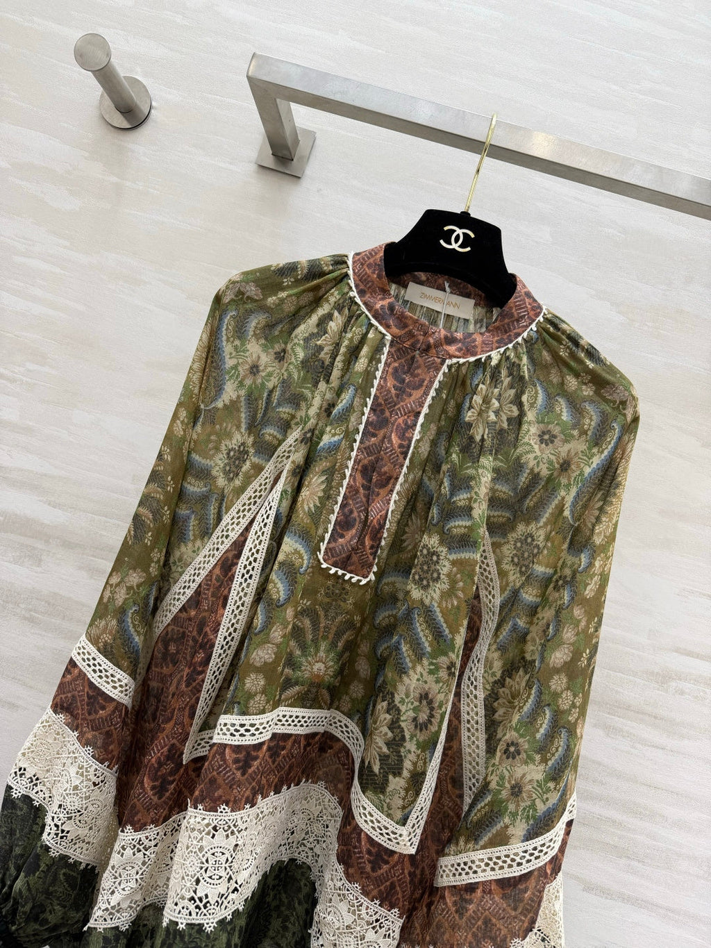 ZIMMERMANN 26S INTO THE EAST PATTERNED BLOUSE 317553