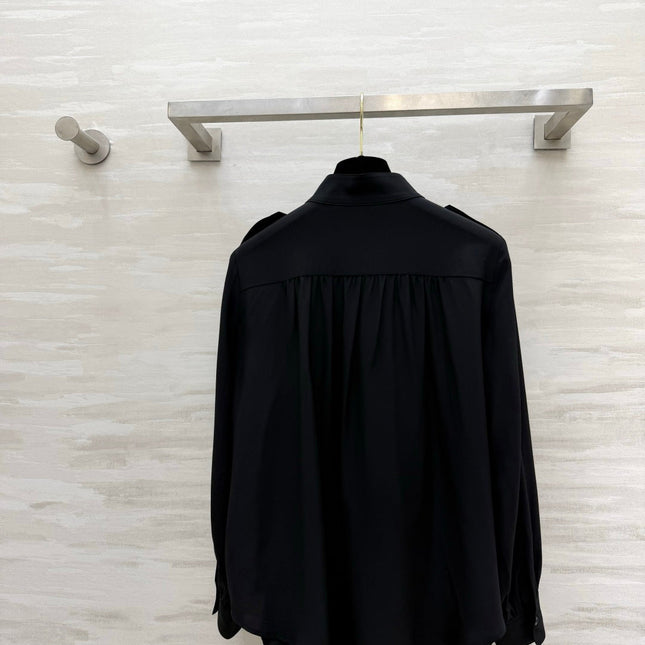 CHLOE 26S STAND COLLAR SILK SHIRT STYLE 51