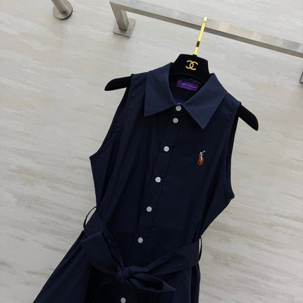 RALPH LAUREN 26S SLEEVELESS SHIRT DRESS 485