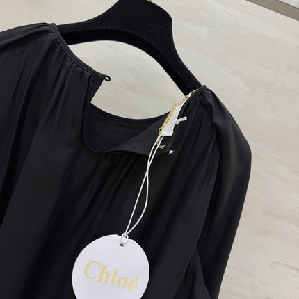CHLOE 26S PLEATED PUFF SLEEVE TOP STYLE 27