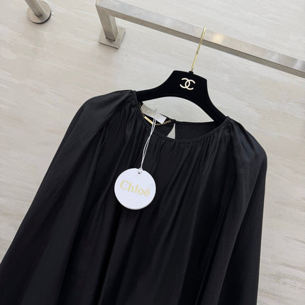 CHLOE 26S PLEATED PUFF SLEEVE TOP STYLE 27