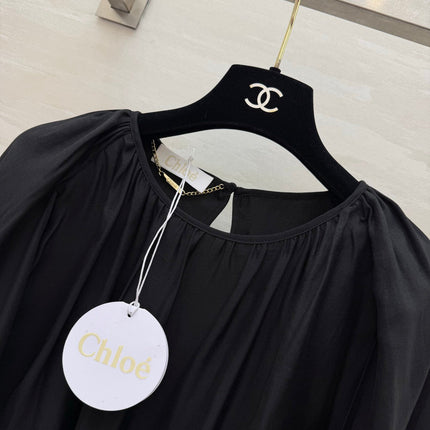 CHLOE 26S PLEATED PUFF SLEEVE TOP STYLE 27