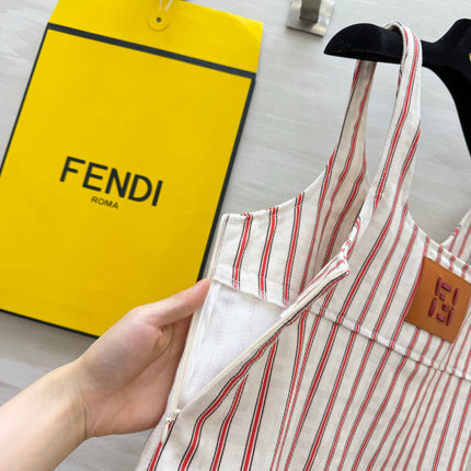FENDI 26S STRIPED CAMISOLE DRESS 322