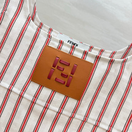 FENDI 26S STRIPED CAMISOLE DRESS 322