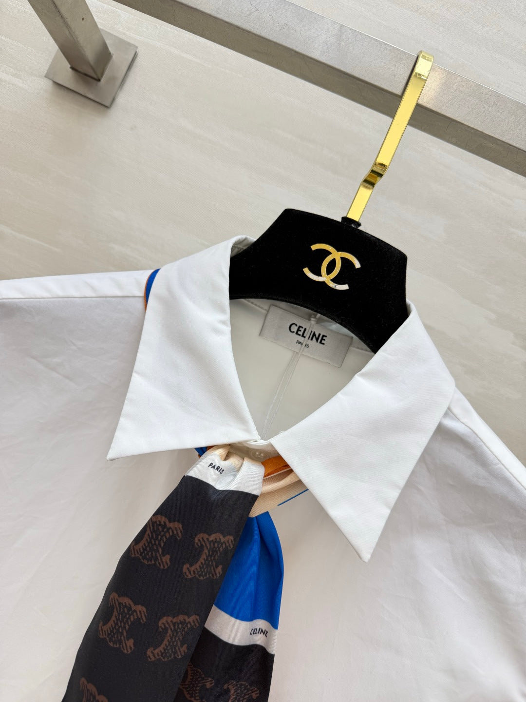 CELINE 26S WHITE SHIRT DRESS 409