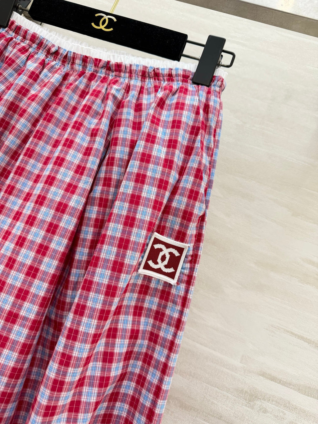 CHANEL 26S PLAID WIDE-LEG PANTS 1445