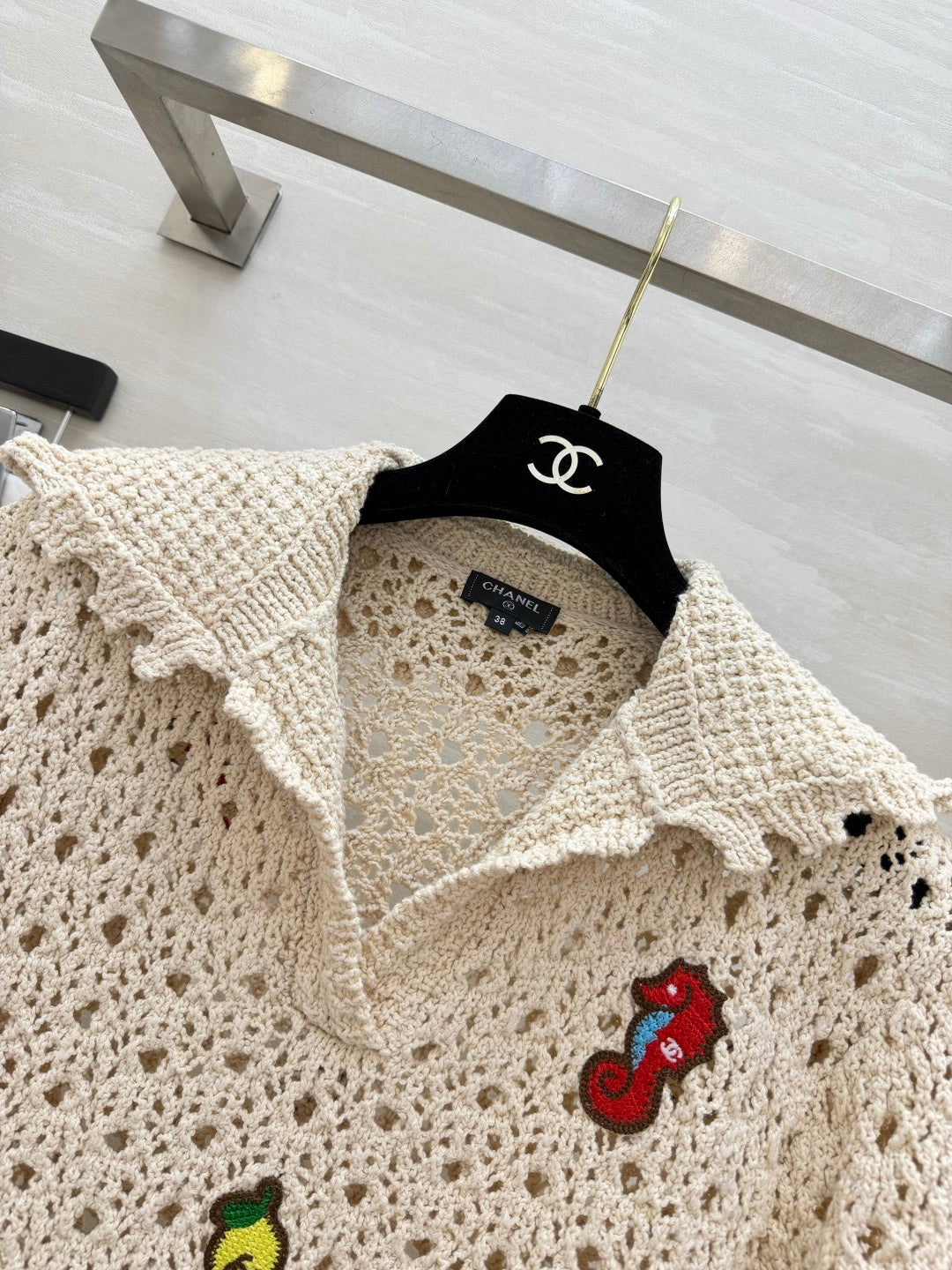 CHANEL 26S KNIT COLLARED TOP 1424
