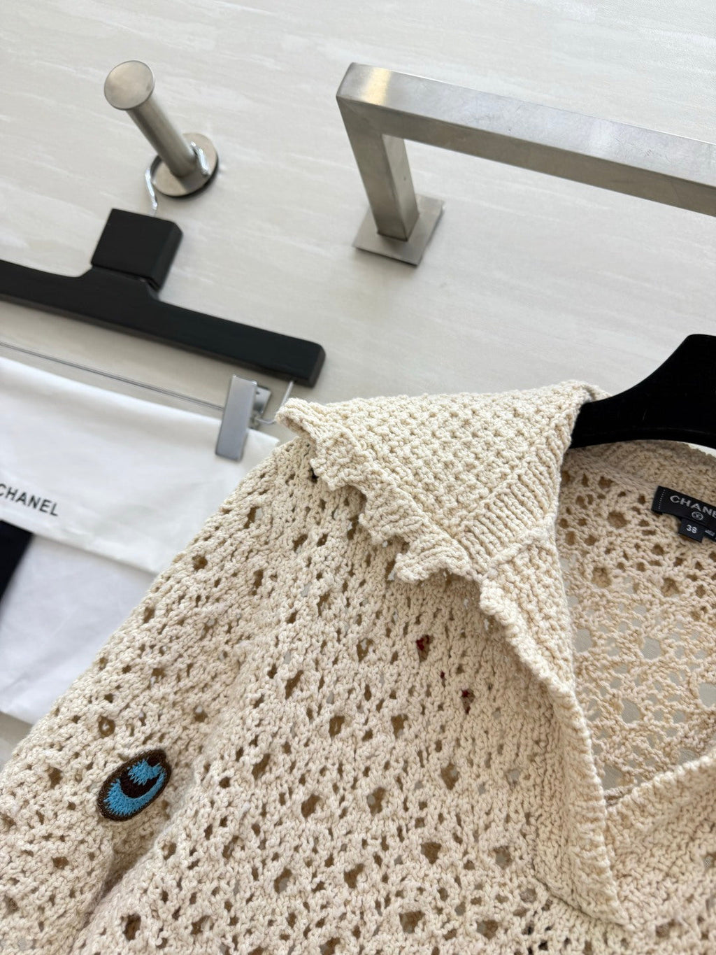 CHANEL 26S KNIT COLLARED TOP 1424