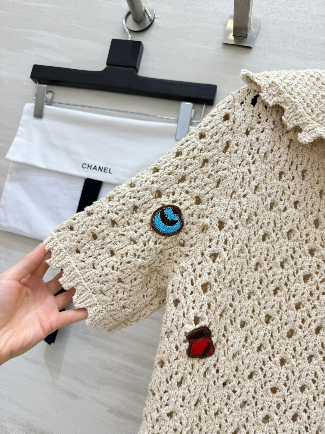 CHANEL 26S KNIT COLLARED TOP 1424