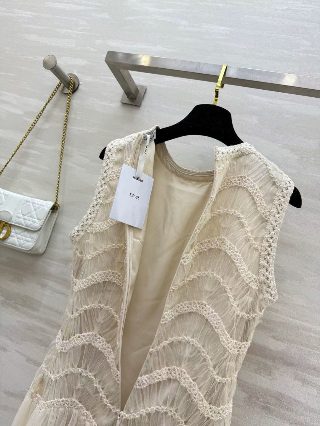 DIOR 26S SLEEVELESS LACE MAXI DRESS 1400