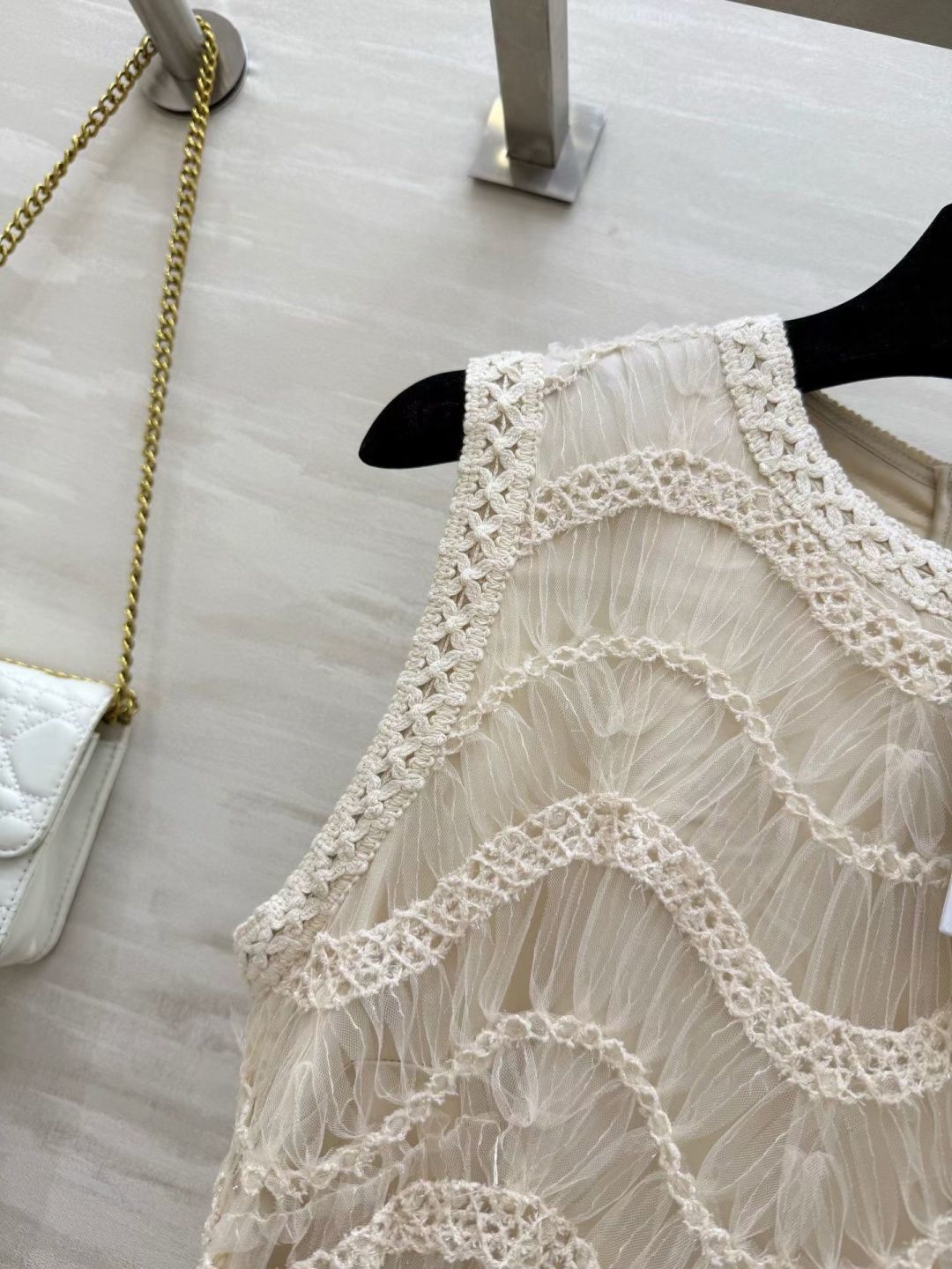 DIOR 26S SLEEVELESS LACE MAXI DRESS 1400