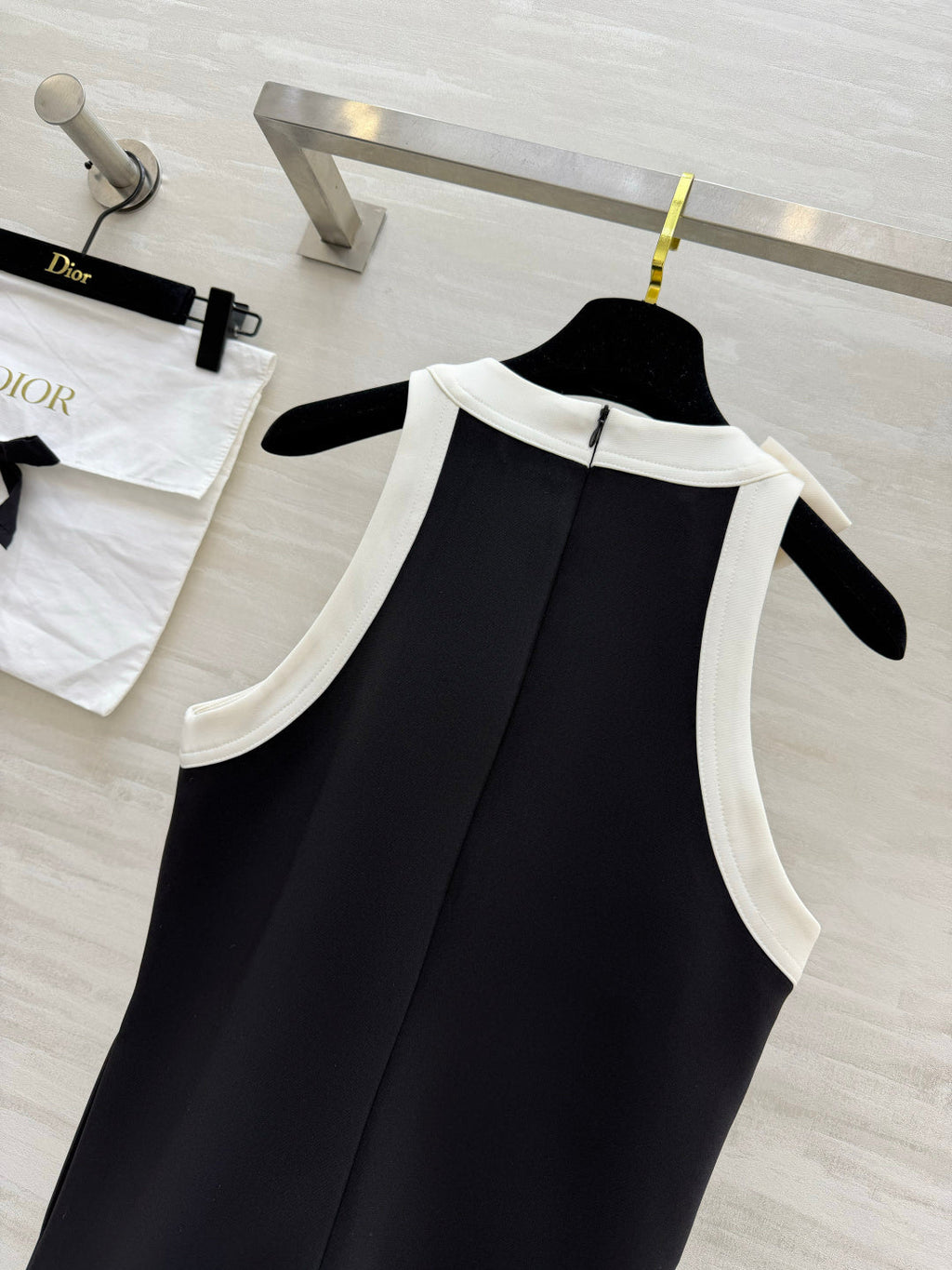 DIOR 26S SLEEVELESS A-LINE DRESS WITH BOW 1399