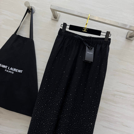 YSL 26S WIDE-LEG DRAWSTRING PANTS 505