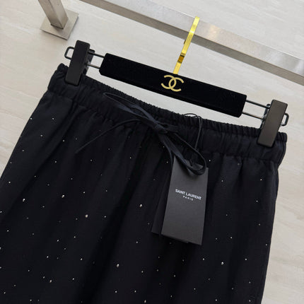 YSL 26S WIDE-LEG DRAWSTRING PANTS 505