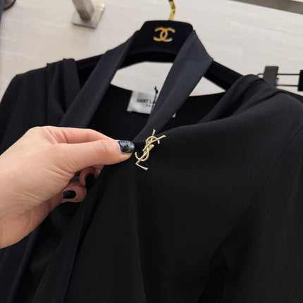 YSL 26S LONG-SLEEVE TOP & MIDI SKIRT SET 504