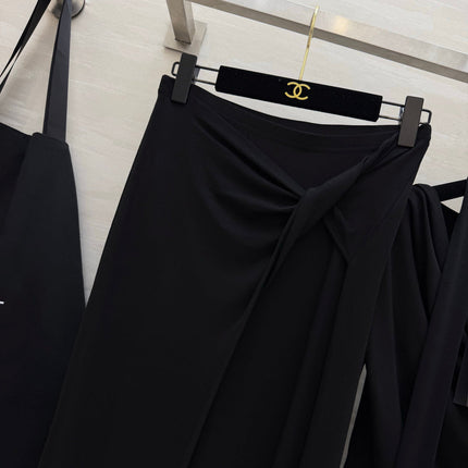 YSL 26S LONG-SLEEVE TOP & MIDI SKIRT SET 504