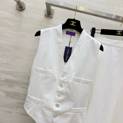 RALPH LAUREN 26S VEST AND SKIRT SET 746