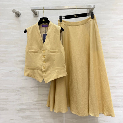 RALPH LAUREN 26S VEST AND SKIRT SET 745