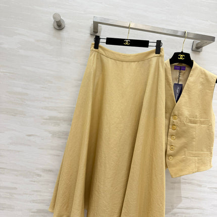 RALPH LAUREN 26S VEST AND SKIRT SET 745