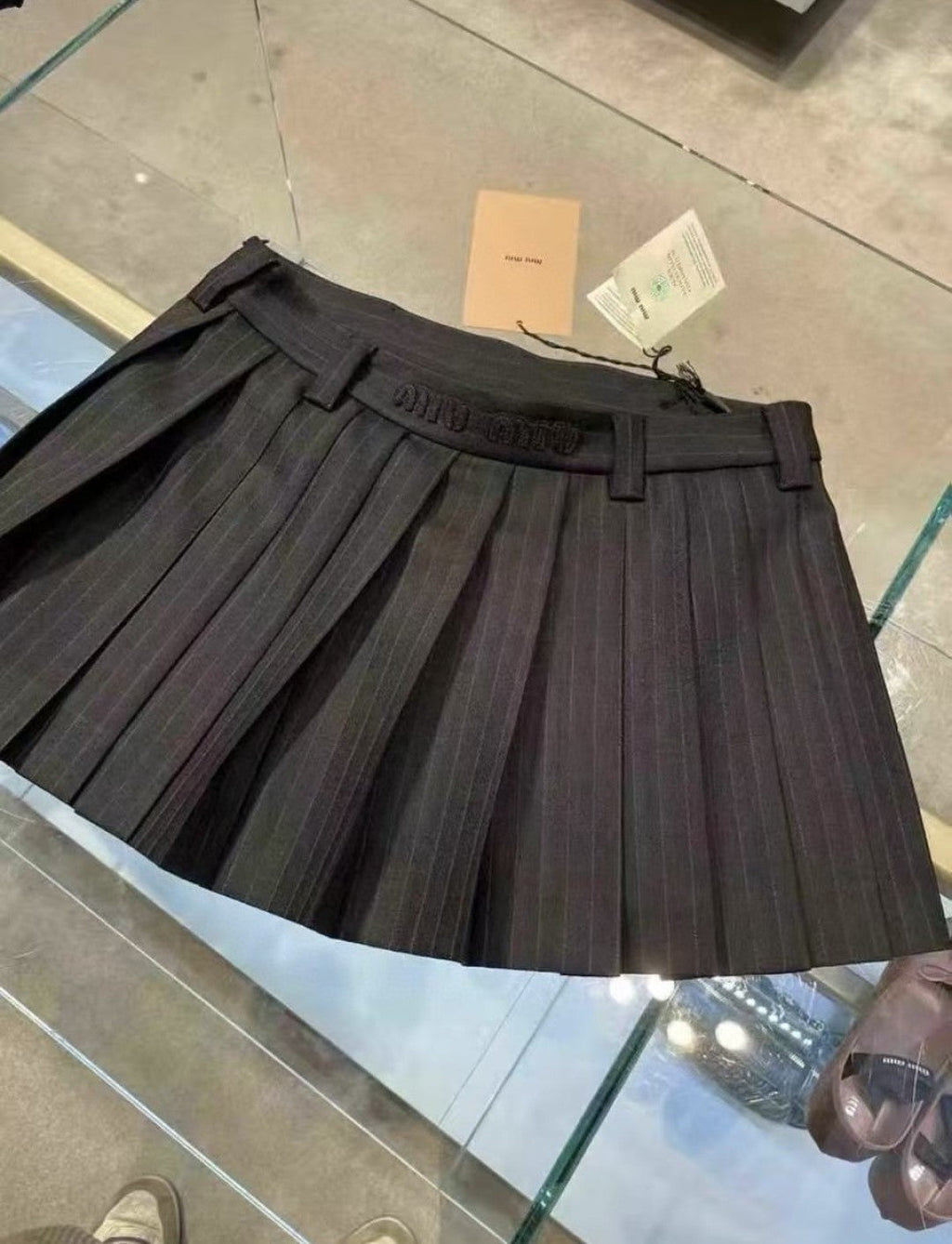 MIUMIU 26S PLEATED MINI SKIRT STYLE 1091