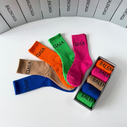 BALENCIAGA 26S CREW SOCKS 358579 (1 BOX)