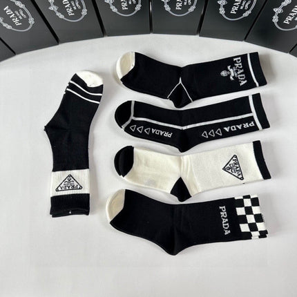 PRADA 26S CREW SOCKS 370239 (1 BOX)