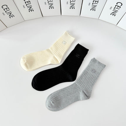 CELINE 26S CREW SOCKS 373797 (1 BOX)