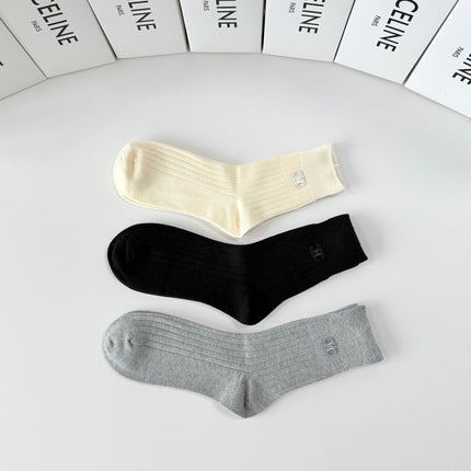 CELINE 26S CREW SOCKS 373797 (1 BOX)