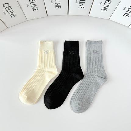 CELINE 26S CREW SOCKS 373797 (1 BOX)