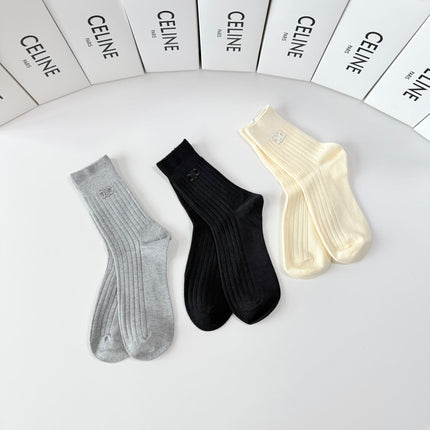 CELINE 26S CREW SOCKS 373797 (1 BOX)