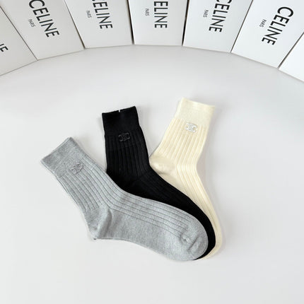 CELINE 26S CREW SOCKS 373797 (1 BOX)