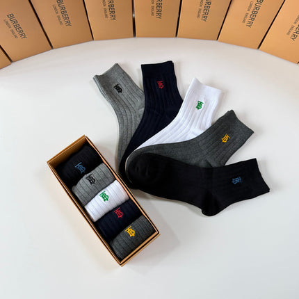 BURBERRY 26S ANKLE SOCKS 395223 (1 BOX)