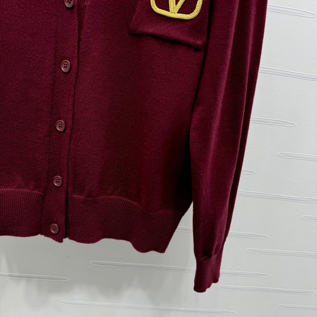 VALENTINO 26S COLLARED KNIT CARDIGAN 393