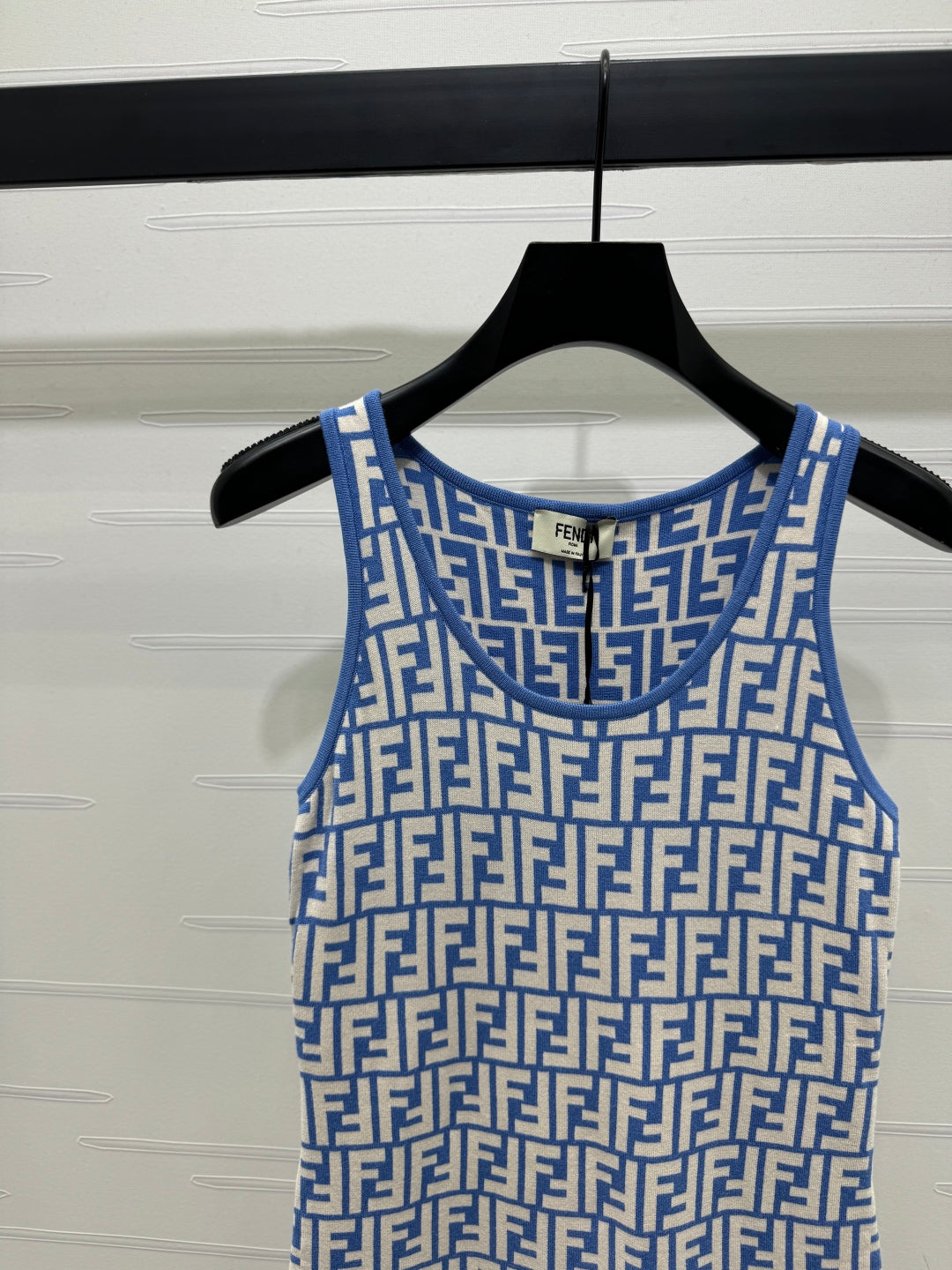 FEND 25S CROCHET FLORAL LOGO PINAFORE DRESS 264221