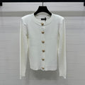 BALMAIN 25S KNITTED ROUND NECK LONG SLEEVE CARDIGAN 264243